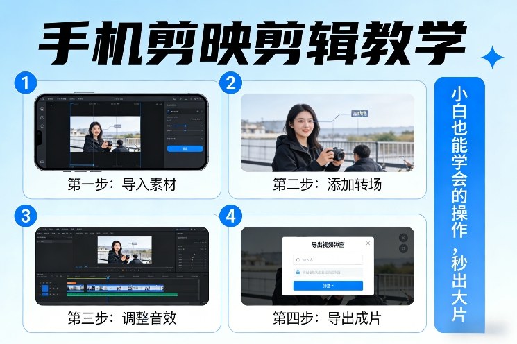 手机剪映剪辑教学，小白也能学会的操作，秒出大片-低成本创业项目大全｜短视频带货+AI副业变现｜知行创业网