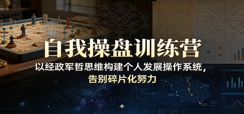 自我操盘训练营：以经政军哲思维构建个人发展操作系统，告别碎片化努力-低成本创业项目大全｜短视频带货+AI副业变现｜知行创业网