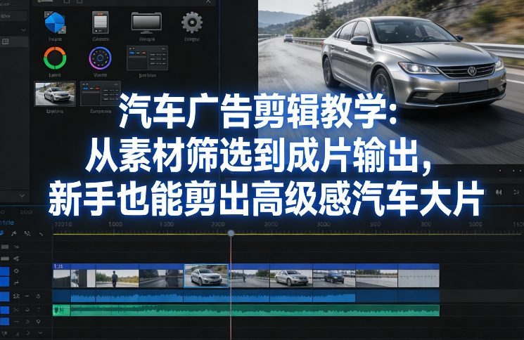 汽车广告剪辑教学：从素材筛选到成片输出，新手也能剪出高级感汽车大片-低成本创业项目大全｜短视频带货+AI副业变现｜知行创业网