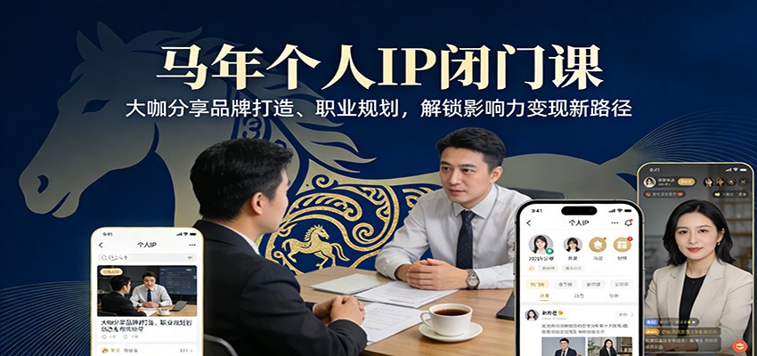 马年个人IP闭门课，大咖分享品牌打造、职业规划，解锁影响力变现新路径-低成本创业项目大全｜短视频带货+AI副业变现｜知行创业网