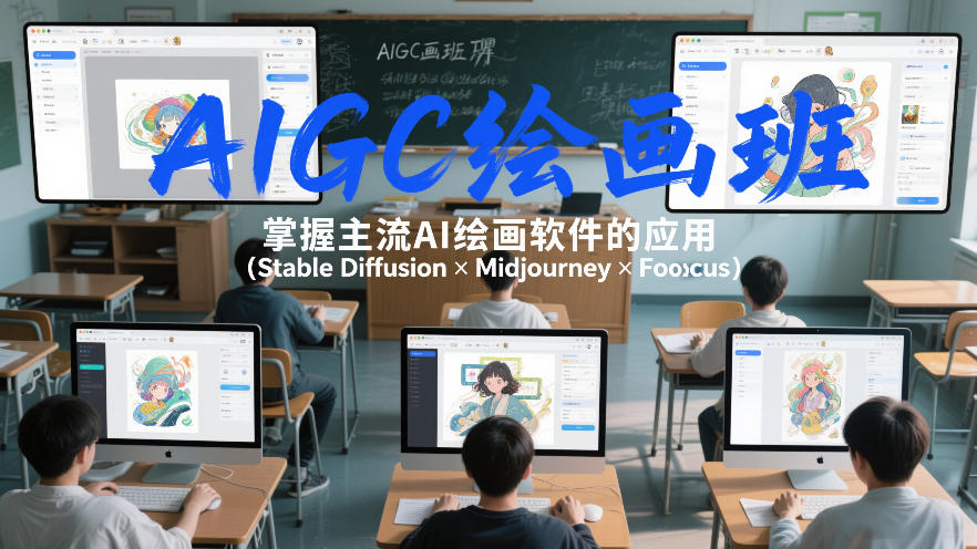 AIGC绘画班,掌握主流Ai绘画软件的应用(Stable Diffusion x Midjourney x Fooocus)-低成本创业项目大全|短视频带货+AI副业变现|知行创业网