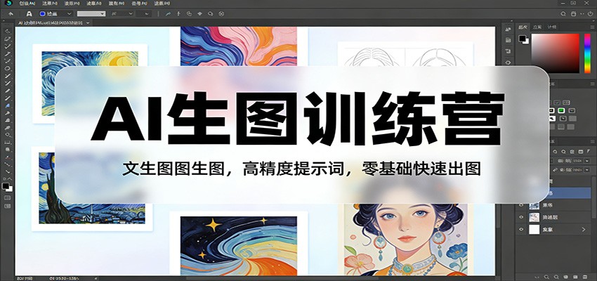 AI生图训练营：文生图图生图，高精度提示词，零基础快速出图-低成本创业项目大全｜短视频带货+AI副业变现｜知行创业网