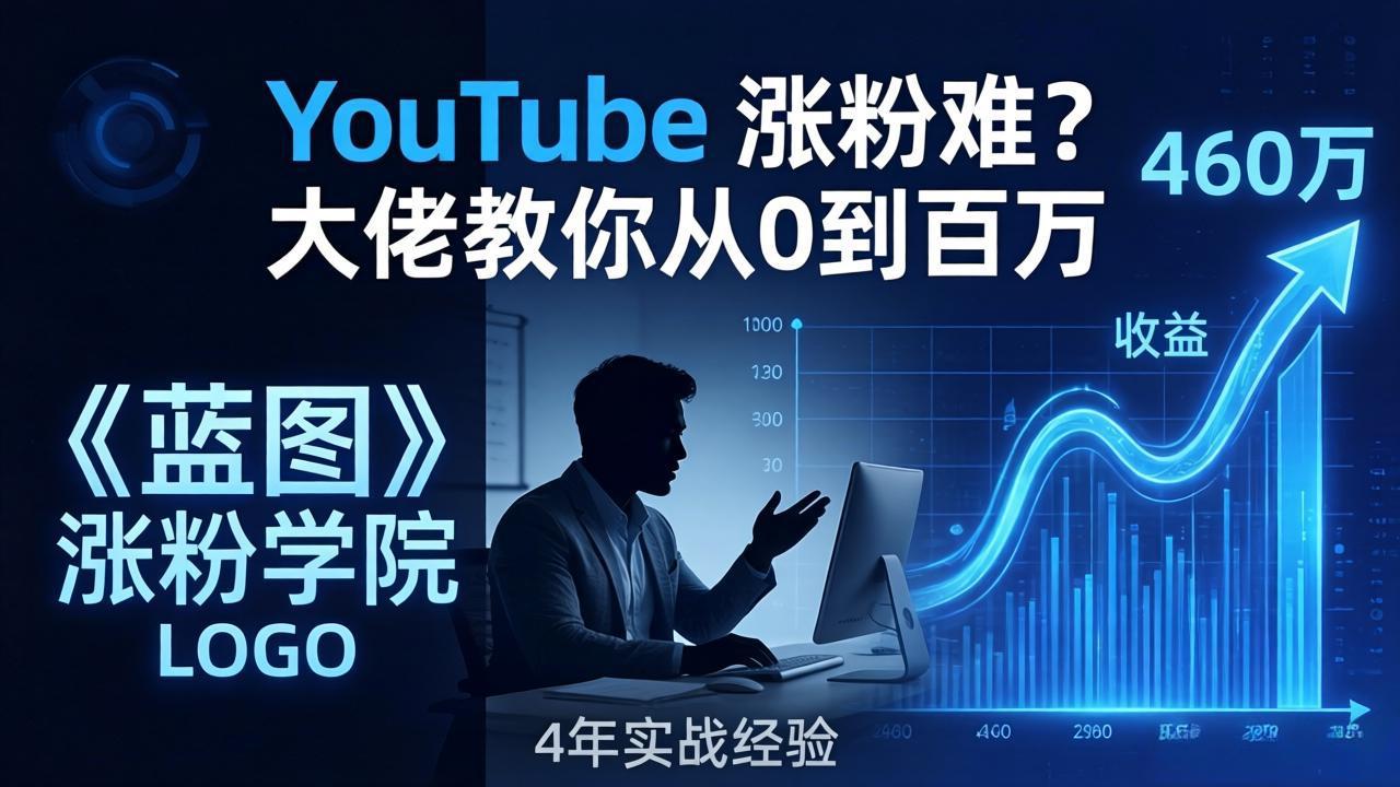 （17836期）YouTube 涨粉难？《蓝图涨粉学院》：4 年赚 460 万的大佬教策略，从0到百万有路径！-低成本创业项目大全｜短视频带货+AI副业变现｜知行创业网