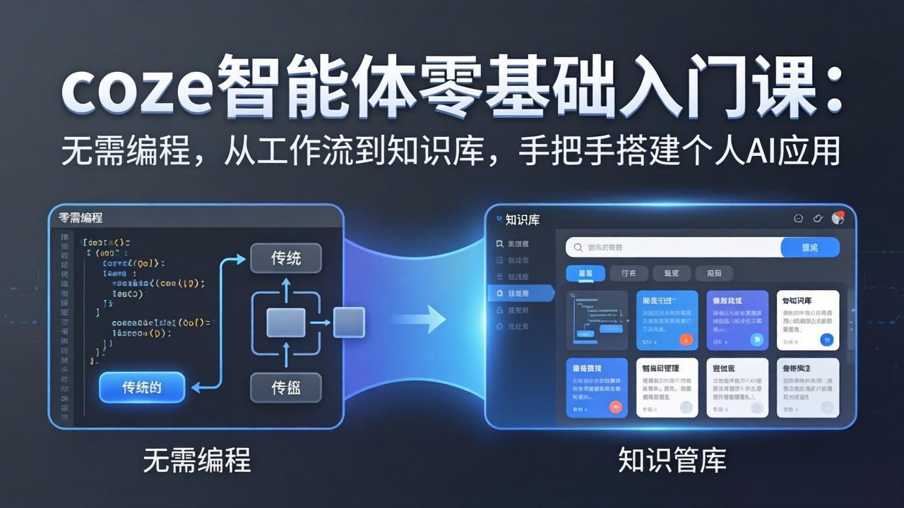 （17775期）coze智能体零基础入门课：无需编程，从工作流到知识库，手把手搭建个人AI应用-低成本创业项目大全｜短视频带货+AI副业变现｜知行创业网