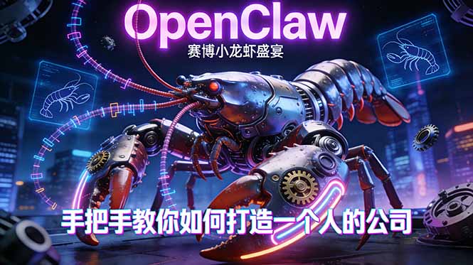 （17684期）OpenClaw，小龙虾-从产品到爆款的成长之路，手把手教你如何打造一个人的公司-低成本创业项目大全｜短视频带货+AI副业变现｜知行创业网