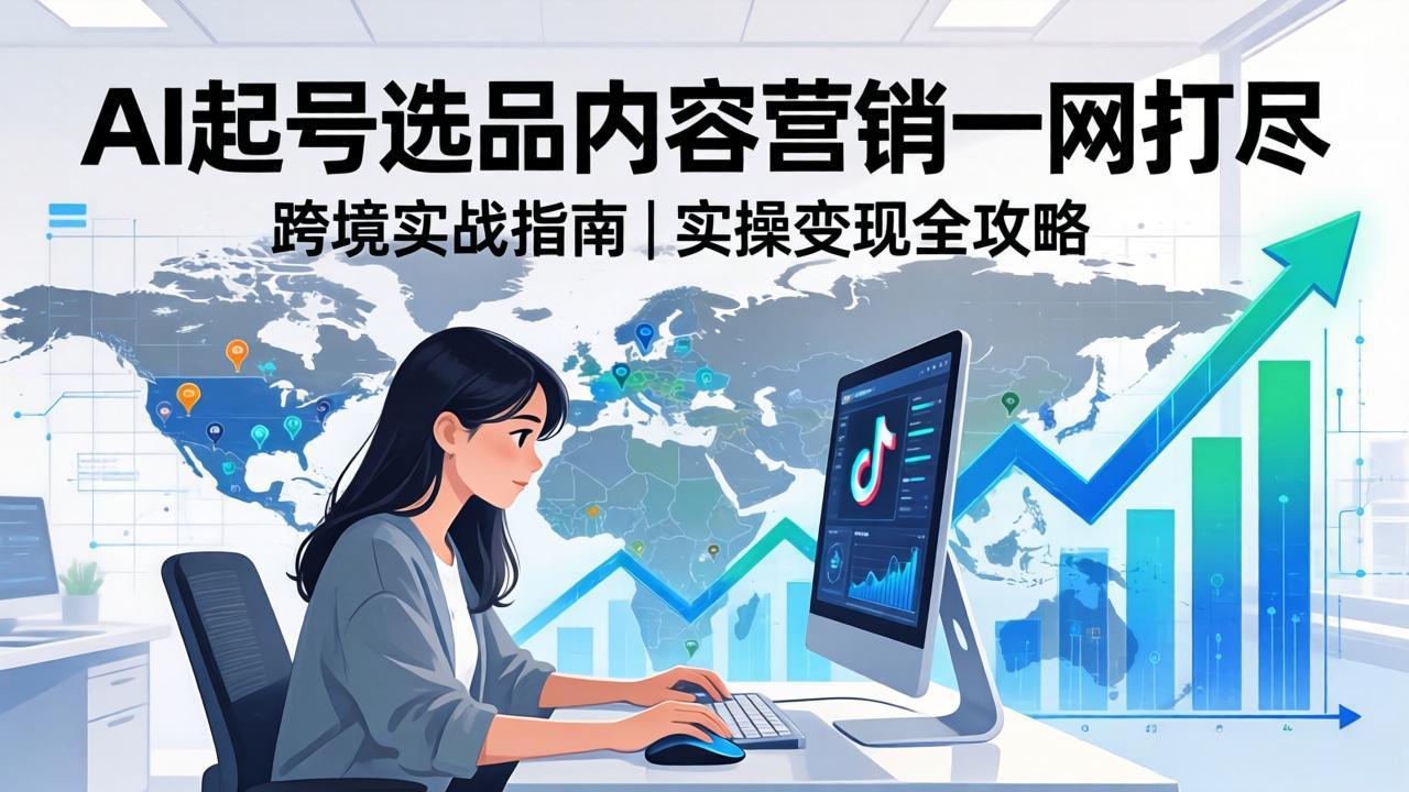 (17824期)2026 TikTok 跨境AI实操:从零基础到变现全流程,AI起号选品内容营销一网打尽-低成本创业项目大全|短视频带货+AI副业变现|知行创业网