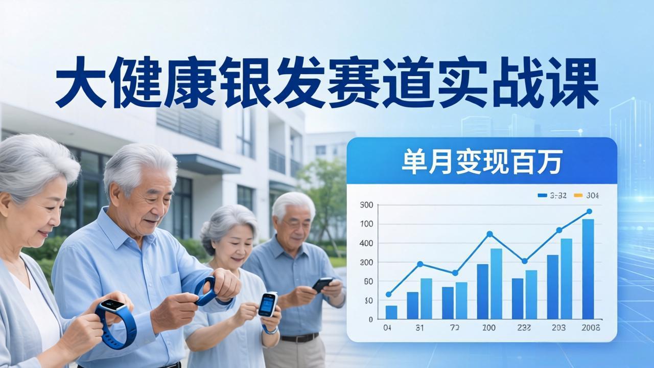 （17754期）大健康银发赛道实战课：拆解视频号线索型 IP 单月变现百万逻辑，教你精准获客高效变现-低成本创业项目大全｜短视频带货+AI副业变现｜知行创业网