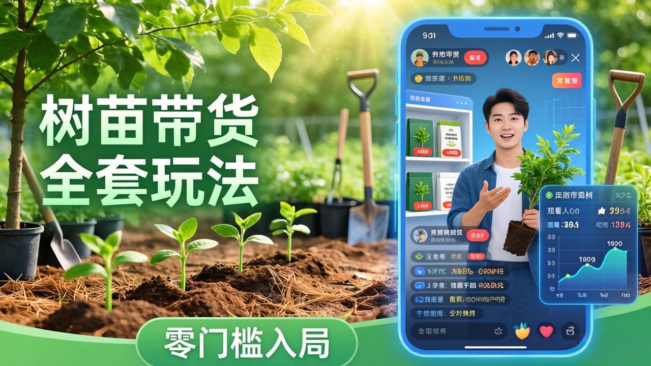 （17729期）视频号AI树苗带货全套玩法：零门槛入局，掌握豆包、千问等AI工具制作树苗视频的全套流程-低成本创业项目大全｜短视频带货+AI副业变现｜知行创业网