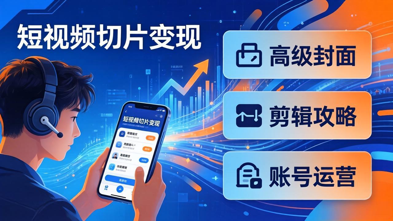 （17758期）短视频切片变现速成班2.0：高级封面+剪辑攻略+账号运营，0基础小白快速入局副业-低成本创业项目大全｜短视频带货+AI副业变现｜知行创业网