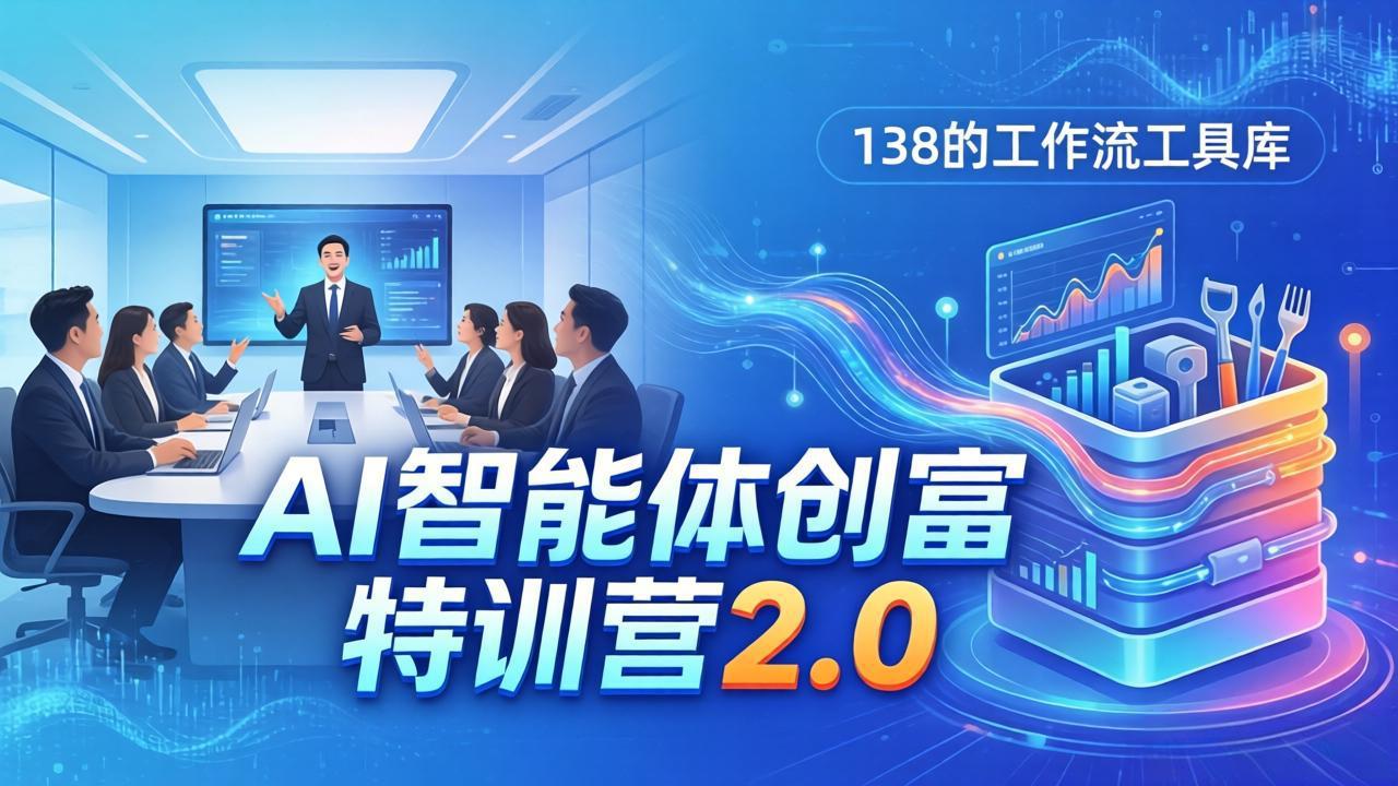 （17833期）AI智能体创富训练营2.0：3天闭门直播+视频课+工具库，从0到1搭建智能体附138个工作流-低成本创业项目大全｜短视频带货+AI副业变现｜知行创业网