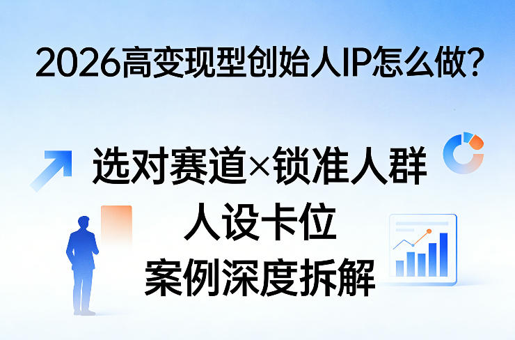 2026高变现型创始人IP怎么做？选对赛道×锁准人群×人设卡位×案例深度拆解-低成本创业项目大全｜短视频带货+AI副业变现｜知行创业网