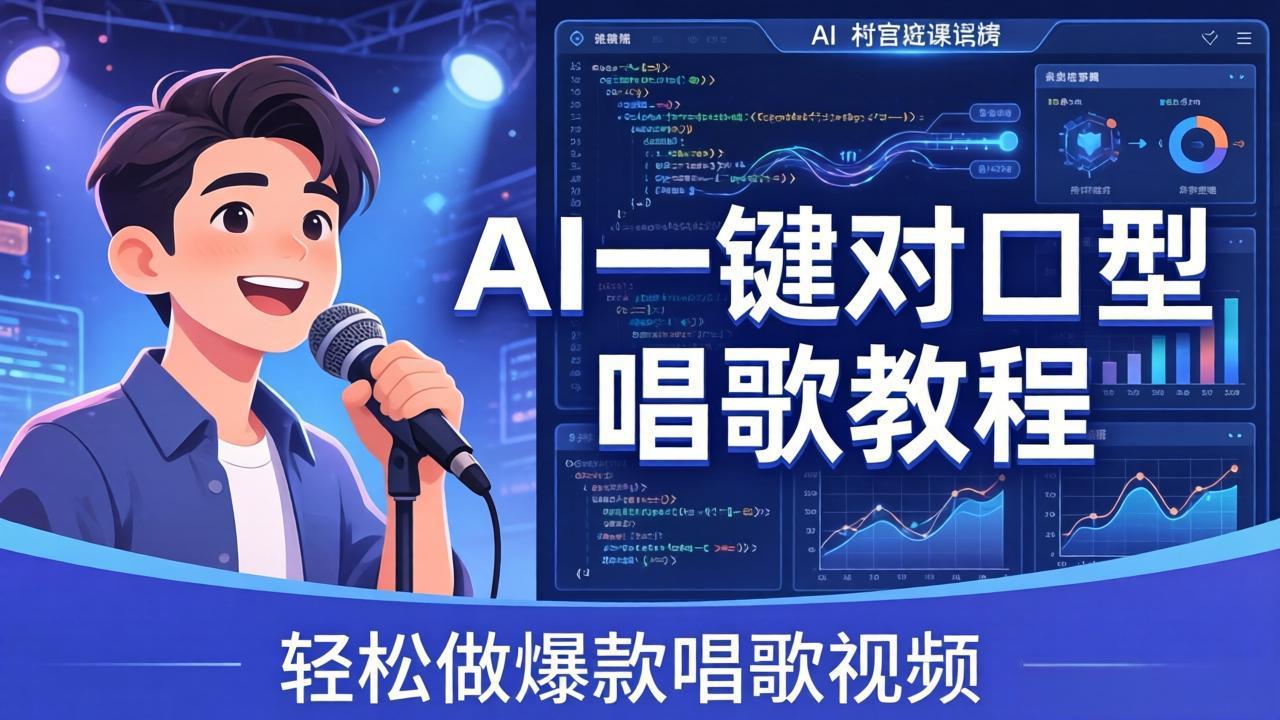 （18118期） AI一键对口型唱歌教程：零基础也能学，素材准备+模型训练+音色转换，轻松做爆款唱歌视频-低成本创业项目大全｜短视频带货+AI副业变现｜知行创业网