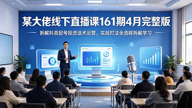 （18209期）某大佬线下直播课161期4月完整版，拆解抖音起号投流话术运营，实战打法全流程拆解学习-低成本创业项目大全｜短视频带货+AI副业变现｜知行创业网