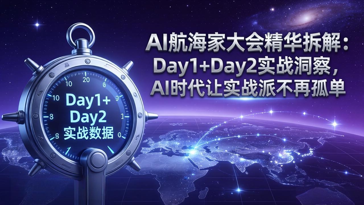 （17867期）AI航海家大会精华拆解：Day1+Day2实战洞察，AI时代让实战派不再孤单-低成本创业项目大全｜短视频带货+AI副业变现｜知行创业网