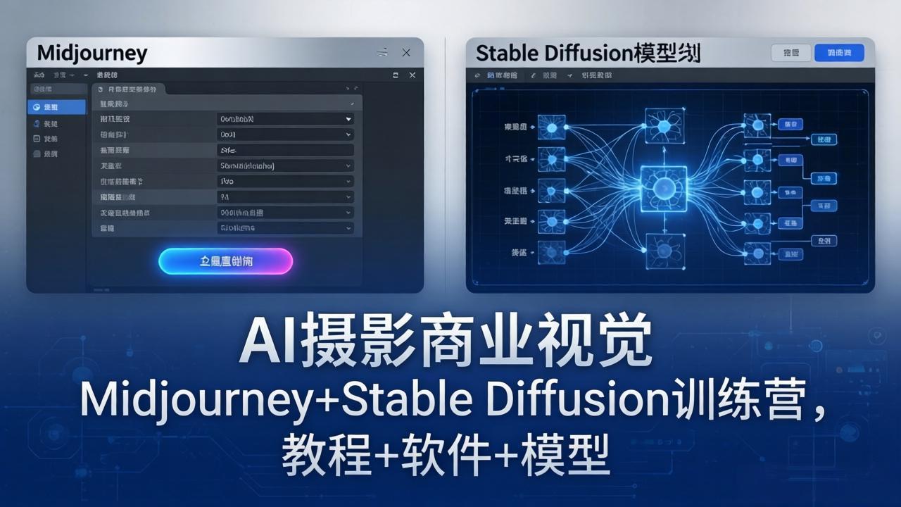 （18271期）AI摄影商业视觉Midjourney+Stable Diffusion训练营，教程+软件+模型-低成本创业项目大全｜短视频带货+AI副业变现｜知行创业网