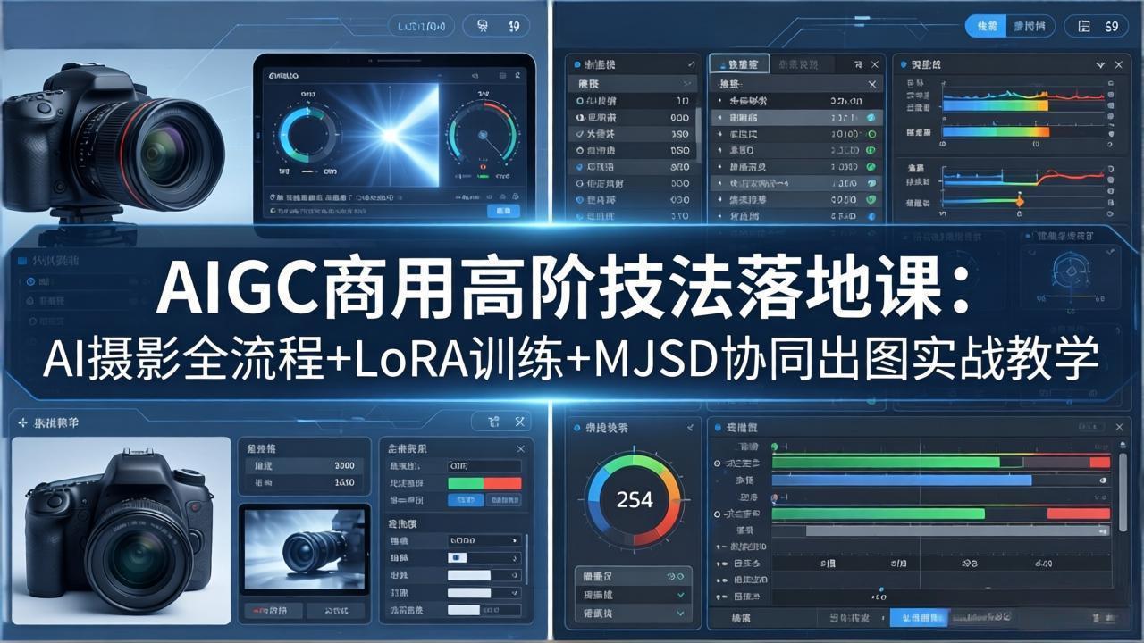 （18254期）AIGC商用高阶技法落地课：AI摄影全流程+LoRA训练+MJSD协同出图实战教学-低成本创业项目大全｜短视频带货+AI副业变现｜知行创业网
