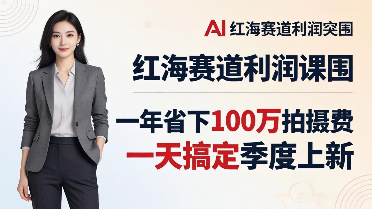 (17884期)服装老板AI模特图课:一年省下100万拍摄费,一天搞定季度上新,红海赛道利润突围-低成本创业项目大全|短视频带货+AI副业变现|知行创业网