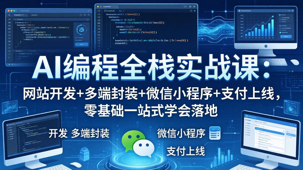 (18049期)AI编程全栈实战课:网站开发+多端封装+微信小程序+支付上线,零基础一站式学会落地-低成本创业项目大全|短视频带货+AI副业变现|知行创业网