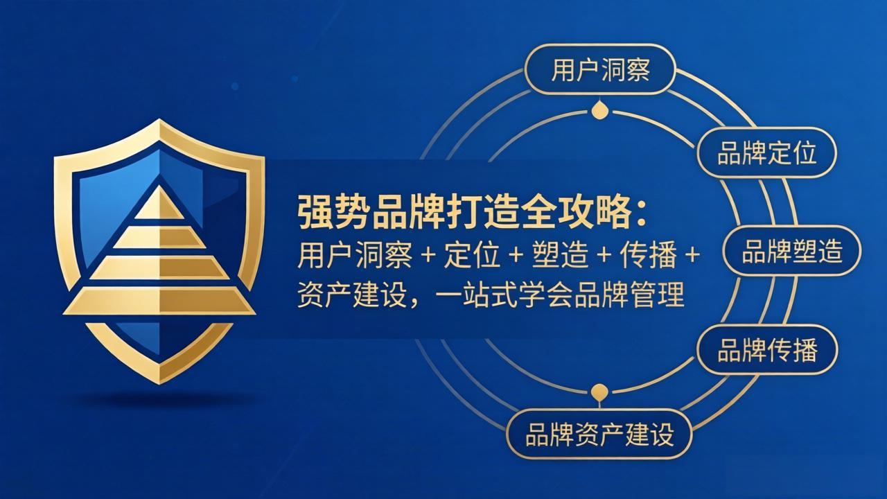 （17889期）强势品牌打造全攻略：用户洞察 + 定位 + 塑造 + 传播 + 资产建设，一站式学会品牌管理-低成本创业项目大全｜短视频带货+AI副业变现｜知行创业网