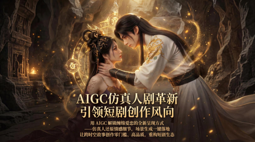 AIGC仿真人《合欢宗》短剧教学，用AIGC解锁缠绵爱恋的全新呈现方式，让跨时空故事创作零门槛、高品质，重构短剧生态-低成本创业项目大全｜短视频带货+AI副业变现｜知行创业网