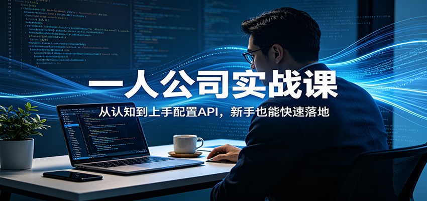 一人公司实战课:从认知到上手配置API,新手也能快速落地-低成本创业项目大全|短视频带货+AI副业变现|知行创业网