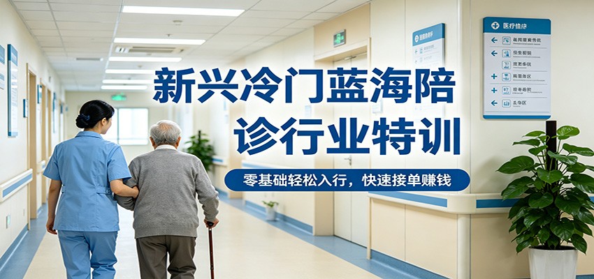 新兴冷门蓝海陪诊行业特训，零基础轻松入行，快速接单赚钱-低成本创业项目大全｜短视频带货+AI副业变现｜知行创业网