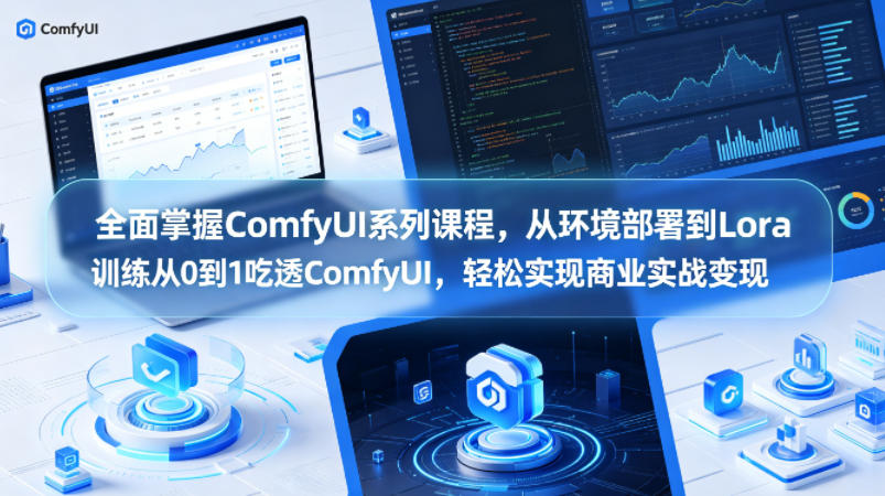 全面掌握ComfyUI系列课程，从环境部署到Lora训练从0到1吃透ComfyUI，轻松实现商业实战变现-低成本创业项目大全｜短视频带货+AI副业变现｜知行创业网