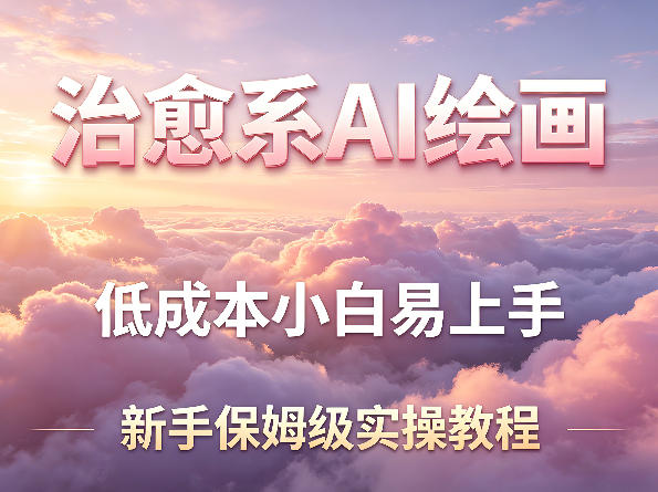 治愈系AI绘画提示词项目，低成本小白易上手，每天10分钟，新手保姆级实操教程-低成本创业项目大全｜短视频带货+AI副业变现｜知行创业网