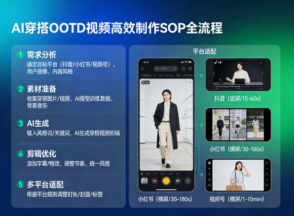 AI穿搭OOTD视频高效制作SOP全流程，适配抖音小红书视频号全平台-低成本创业项目大全｜短视频带货+AI副业变现｜知行创业网