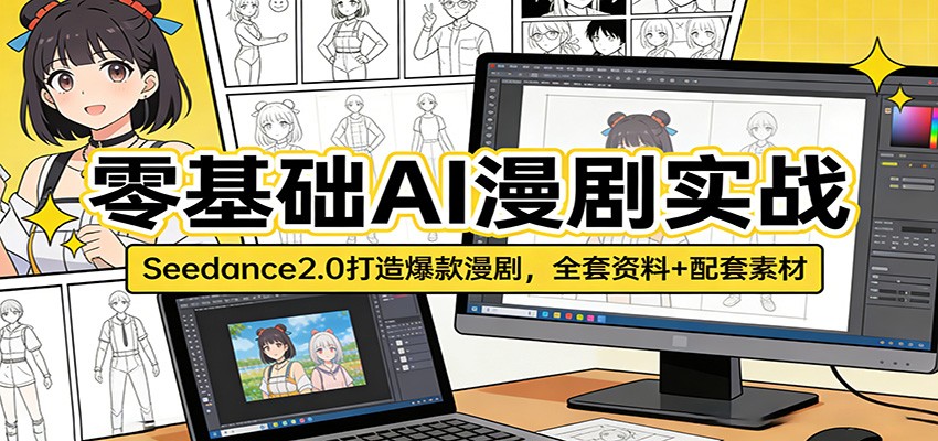 零基础AI漫剧实战：Seedance2.0打造爆款漫剧，全套资料+配套素材-低成本创业项目大全｜短视频带货+AI副业变现｜知行创业网