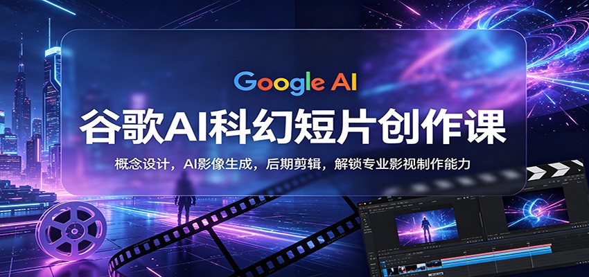 谷歌AI科幻短片创作课：概念设计，AI影像生成，后期剪辑，解锁专业影视制作能力-低成本创业项目大全｜短视频带货+AI副业变现｜知行创业网