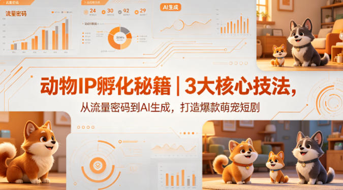 动物IP孵化秘籍｜3大核心技法，从流量密码到AI生成，打造爆款萌宠短剧-低成本创业项目大全｜短视频带货+AI副业变现｜知行创业网