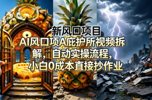 新风口项目AI庇护所视频拆解，自动实操流程，小白0成本直接抄作业-低成本创业项目大全｜短视频带货+AI副业变现｜知行创业网