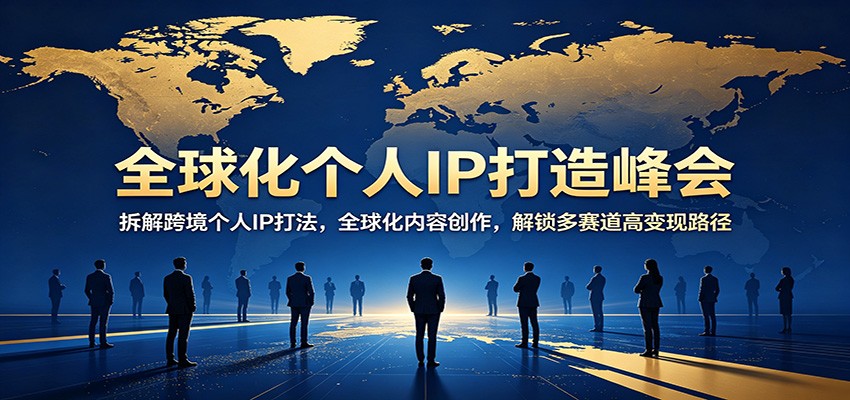 全球化个人IP打造峰会：拆解跨境个人IP打法，全球化内容创作，解锁多赛道高变现路径-低成本创业项目大全｜短视频带货+AI副业变现｜知行创业网