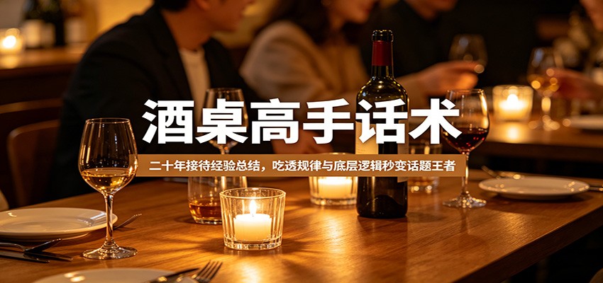 酒桌高手话术：二十年接待经验总结，吃透规律与底层逻辑秒变话题王者-低成本创业项目大全｜短视频带货+AI副业变现｜知行创业网