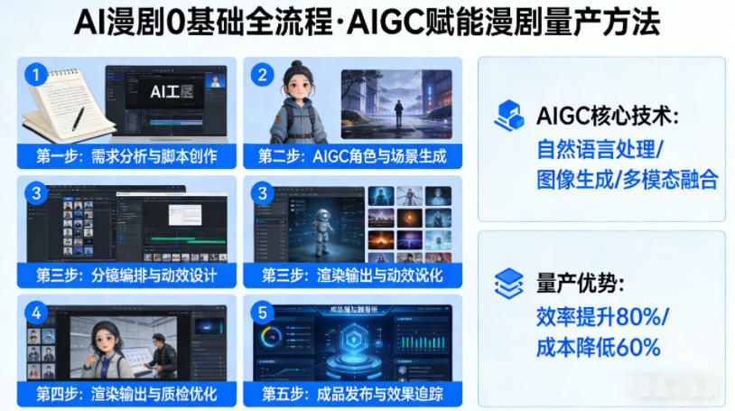 AI漫剧0基础全流程，快速掌握AIGC赋能的漫剧量产方法-低成本创业项目大全｜短视频带货+AI副业变现｜知行创业网