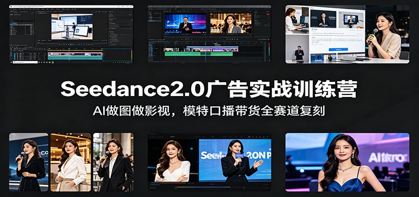 Seedance2.0广告实战训练营：AI做图做影视，模特口播带货全赛道复刻-低成本创业项目大全｜短视频带货+AI副业变现｜知行创业网