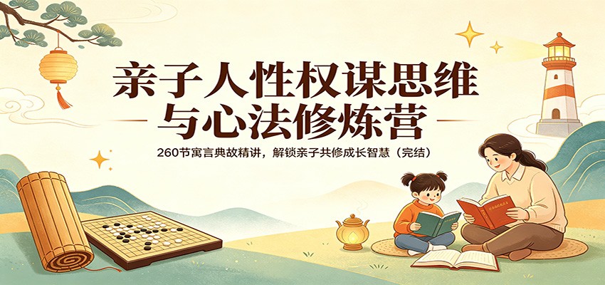 亲子人性权谋思维与心法修炼营：260节寓言典故精讲，解锁亲子共修成长智慧（完结）-低成本创业项目大全｜短视频带货+AI副业变现｜知行创业网