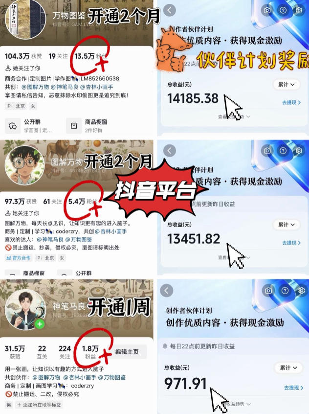 图片[2]-抖音17W粉丝博主亲授AI作图实战教学，0基础轻松学，可入创作者伙伴计划，接单收徒双增收-低成本创业项目大全｜短视频带货+AI副业变现｜知行创业网