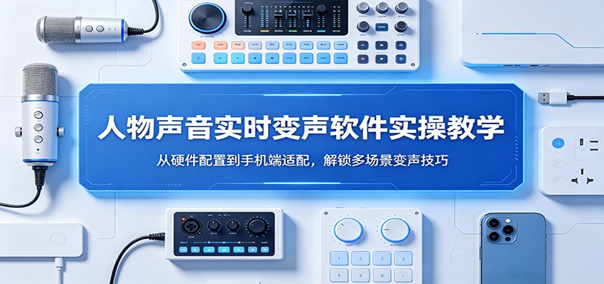 人物声音实时变声软件实操教学：从硬件配置到手机端适配，解锁多场景变声技巧-低成本创业项目大全｜短视频带货+AI副业变现｜知行创业网