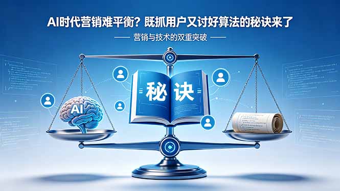 （18600期）AI时代营销难平衡？既抓用户又讨好算法的秘诀来了【原创双语字幕】-低成本创业项目大全｜短视频带货+AI副业变现｜知行创业网