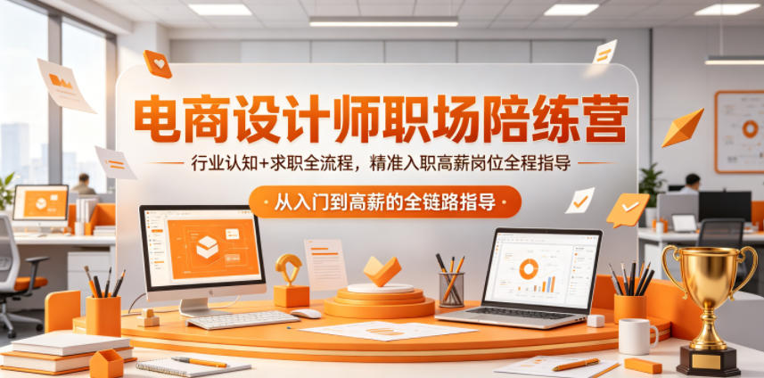 电商设计师职场陪练营,行业认知+求职全流程,精准入职高薪岗位全程指导-低成本创业项目大全|短视频带货+AI副业变现|知行创业网