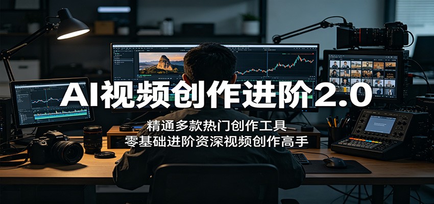 AI视频创作进阶2.0:精通多款热门创作工具,零基础进阶资深视频创作高手-低成本创业项目大全|短视频带货+AI副业变现|知行创业网