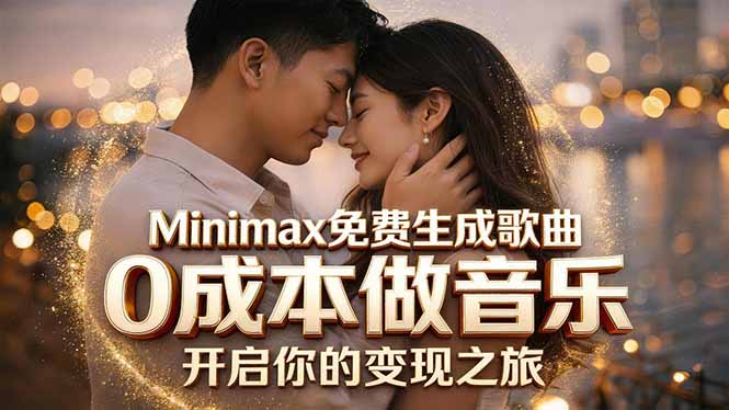 （18401期）Minimax免费生成歌曲实测！0成本做音乐，说唱流行Lofi一键生成-低成本创业项目大全｜短视频带货+AI副业变现｜知行创业网