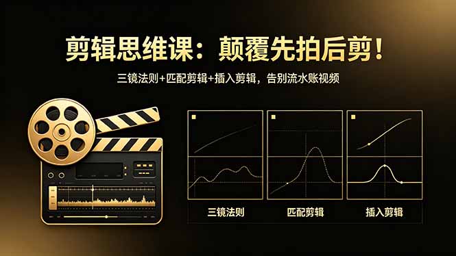 （18285期）剪辑思维课：颠覆先拍后剪！三镜法则+匹配剪辑+插入剪辑，告别流水账视频-低成本创业项目大全｜短视频带货+AI副业变现｜知行创业网