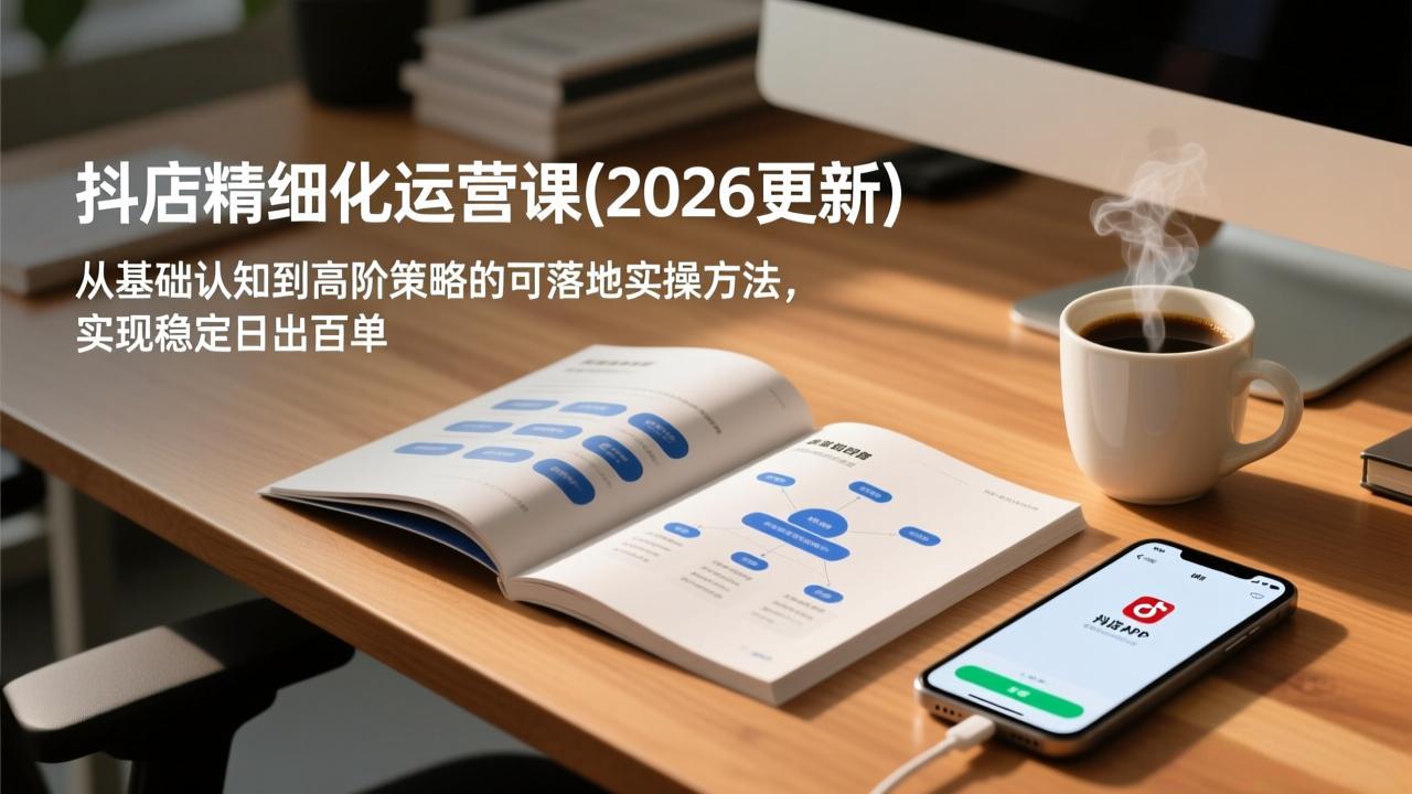 （18421期）抖店精细化运营课(更新5月)，从基础认知到高阶策略的可落地实操方法，实现稳定日出百单-低成本创业项目大全｜短视频带货+AI副业变现｜知行创业网