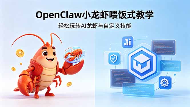 （18566期）不用懂技术！OpenClaw小龙虾喂饭式教学，轻松玩转AI龙虾与自定义技能 (5月22更新)-低成本创业项目大全｜短视频带货+AI副业变现｜知行创业网