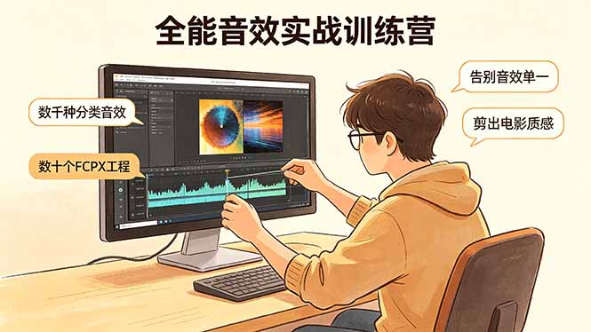 （18287期）全能音效实战训练营：数千种分类音效+数十个FCPX工程，告别音效单一，剪出电影质感-低成本创业项目大全｜短视频带货+AI副业变现｜知行创业网