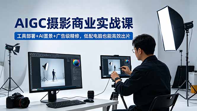 （18434期）AIGC 摄影商业实战课，工具部署+AI置景+广告级精修，低配电脑也能高效出片-低成本创业项目大全｜短视频带货+AI副业变现｜知行创业网