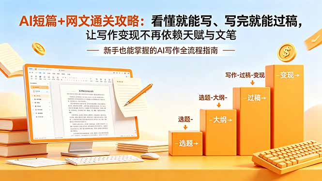 （18486期）AI短篇+网文通关攻略-更新4月：看懂就能写、写完就能过稿，让写作变现不再依赖天赋与文笔-低成本创业项目大全｜短视频带货+AI副业变现｜知行创业网